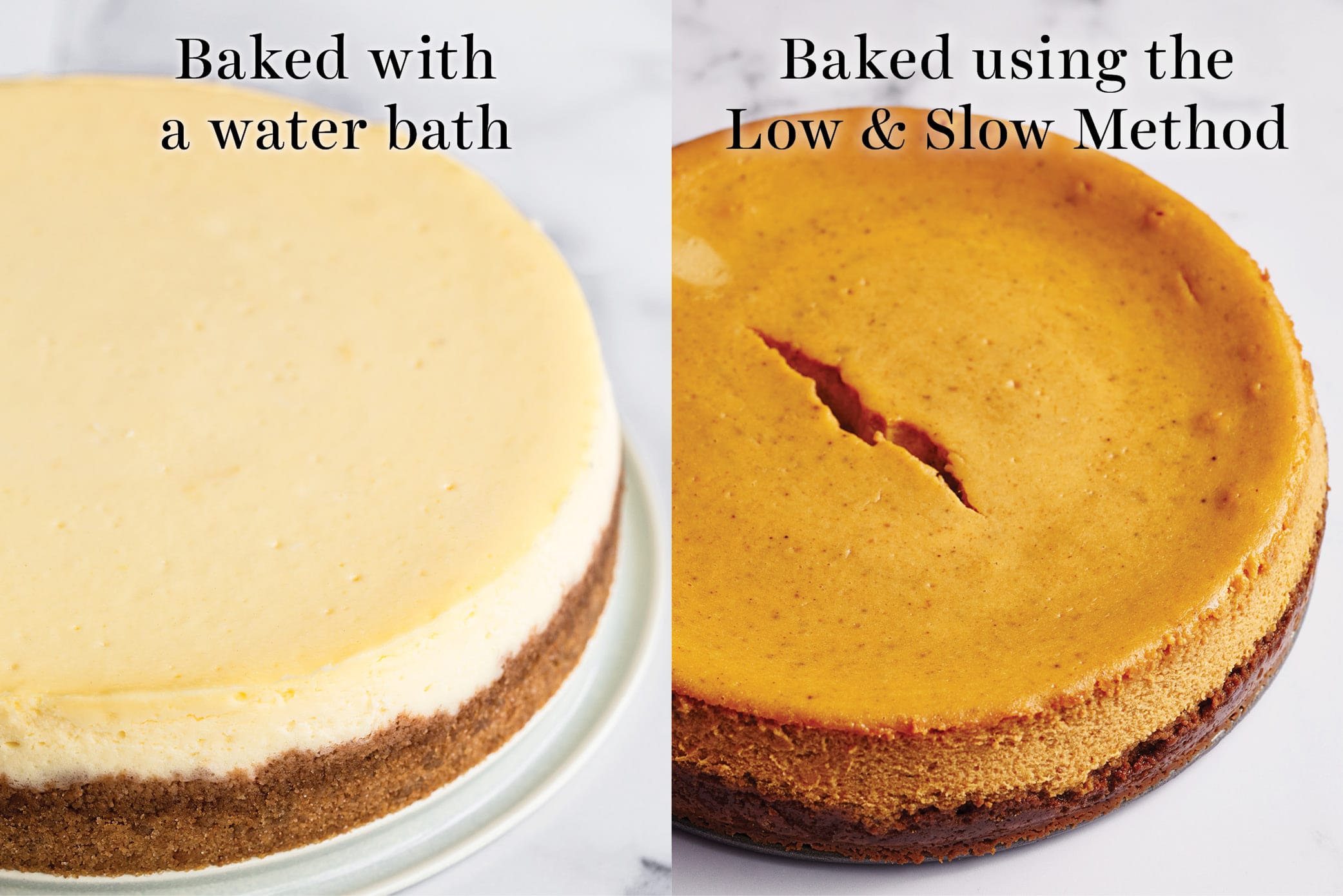 pumpkin cheesecake baked without a water bath